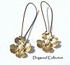 Brass Dogwood Earrings- L