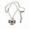 Sterling Silver with Garnet Dogwood Necklace